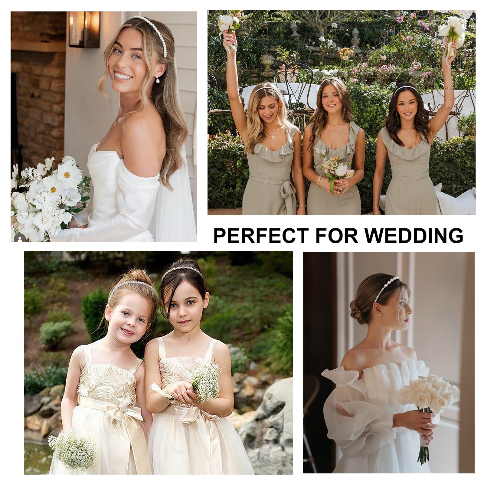 Diadema para boda de WOVOWOVO, perfecta para novias y madrinas.