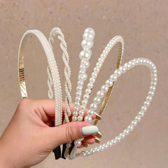 Diadema de perlas de una cadena de WOVOWOVO, elegante y segura para cualquier evento.