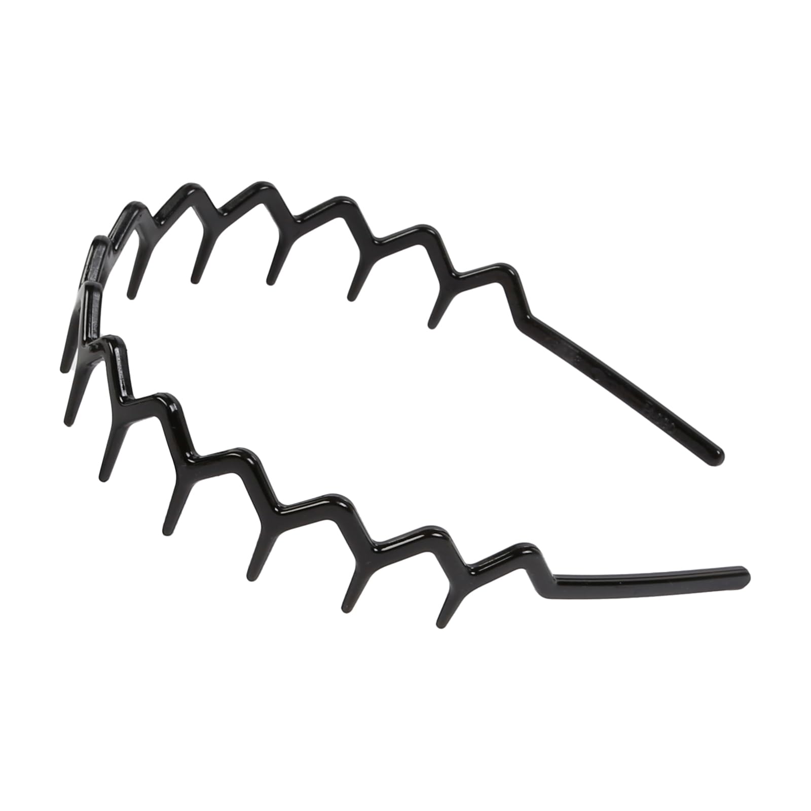 WOVOWOVO diadema zigzag con dientes marrón claro, cómodo para uso diario