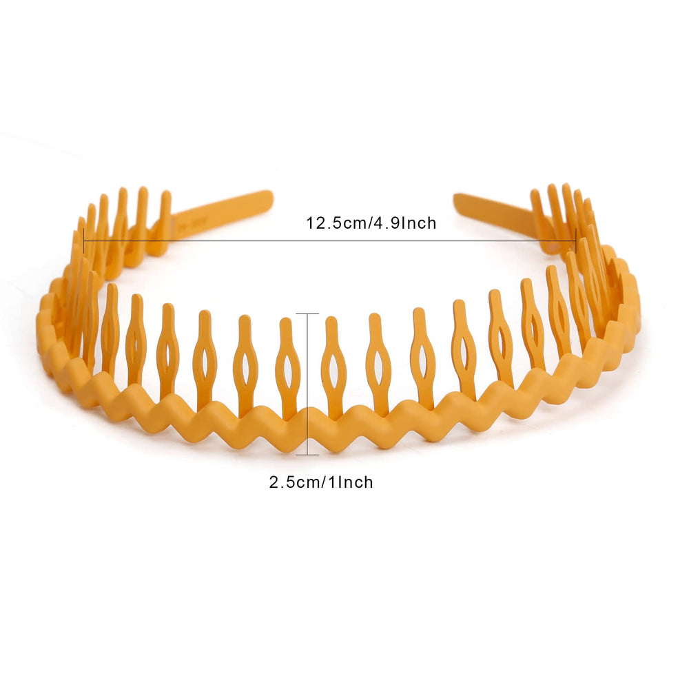 WOVOWOVO thin headbands with teeth in action for secure wear during workouts.