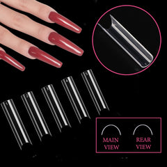 WOWITIS tips uñas curva C extralargas, aptas para salón y en casa.
