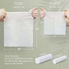 WOWOTEX soft, absorbent towel shown for wet or dry skincare use.