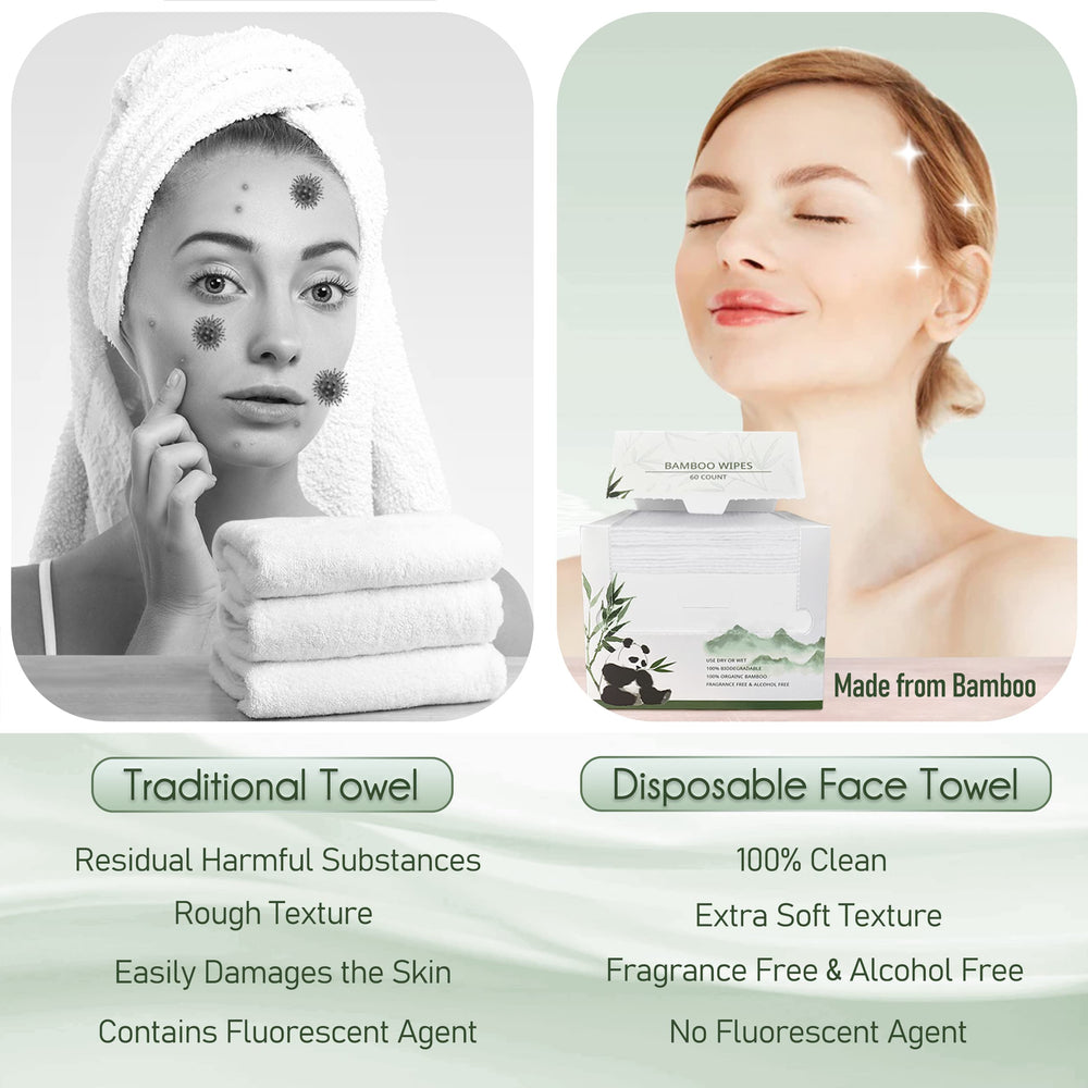 WOWOTEX toalla facial sin fragancia y sin alcohol, adecuada para piel delicada