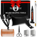 WOZUTUNT Beard Shaper Kit – Precision Template, Straight Edge Razor & Grooming Tools