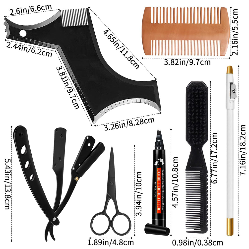 WOZUTUNT beard shaper template guides clean lines during trimming