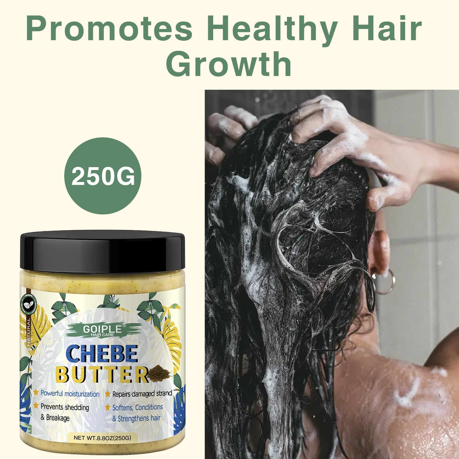 Deep-conditioning session with WOZUTUNT Chebe Butter in a routine
