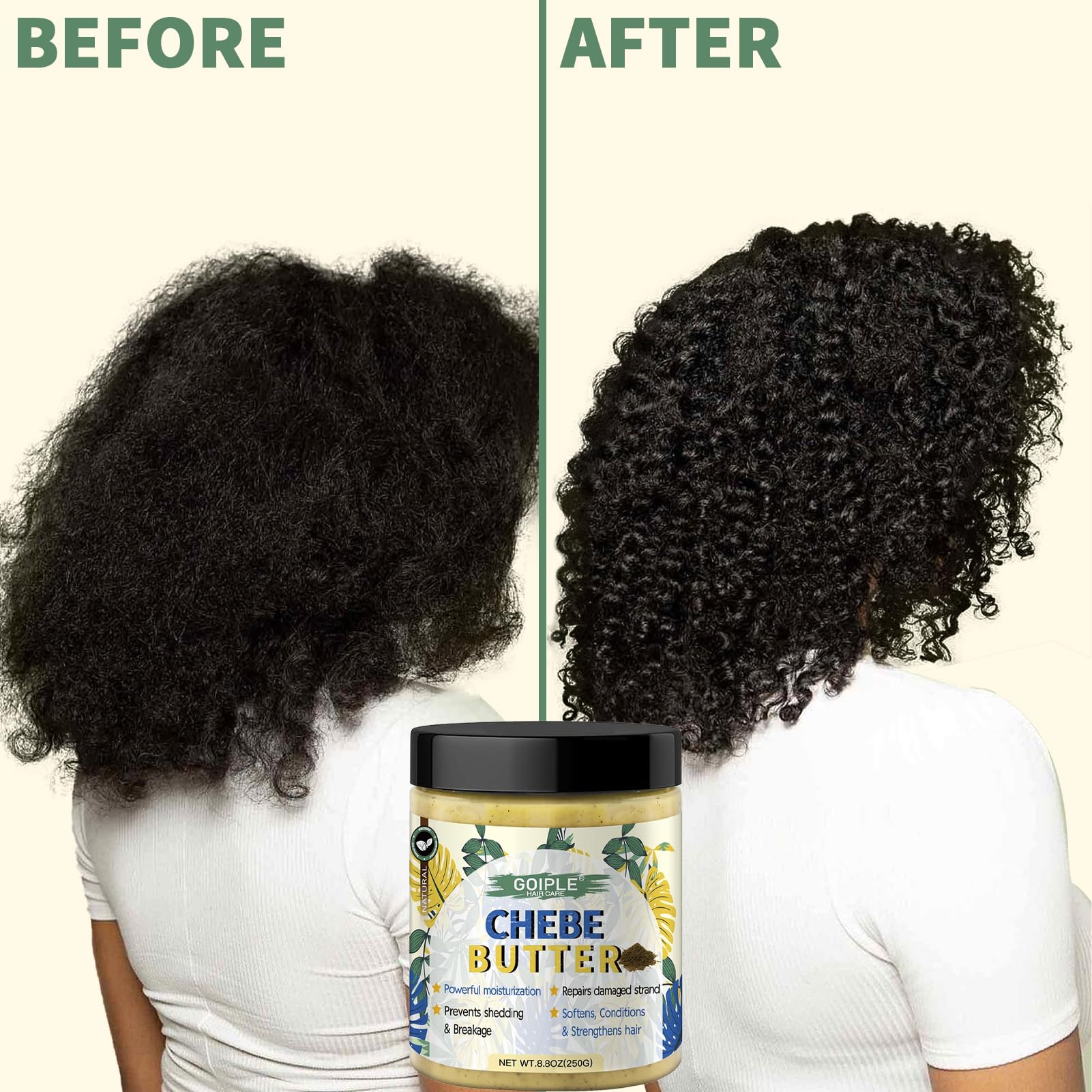 WOZUTUNT Chebe Butter displayed on a shelf as an all-natural option