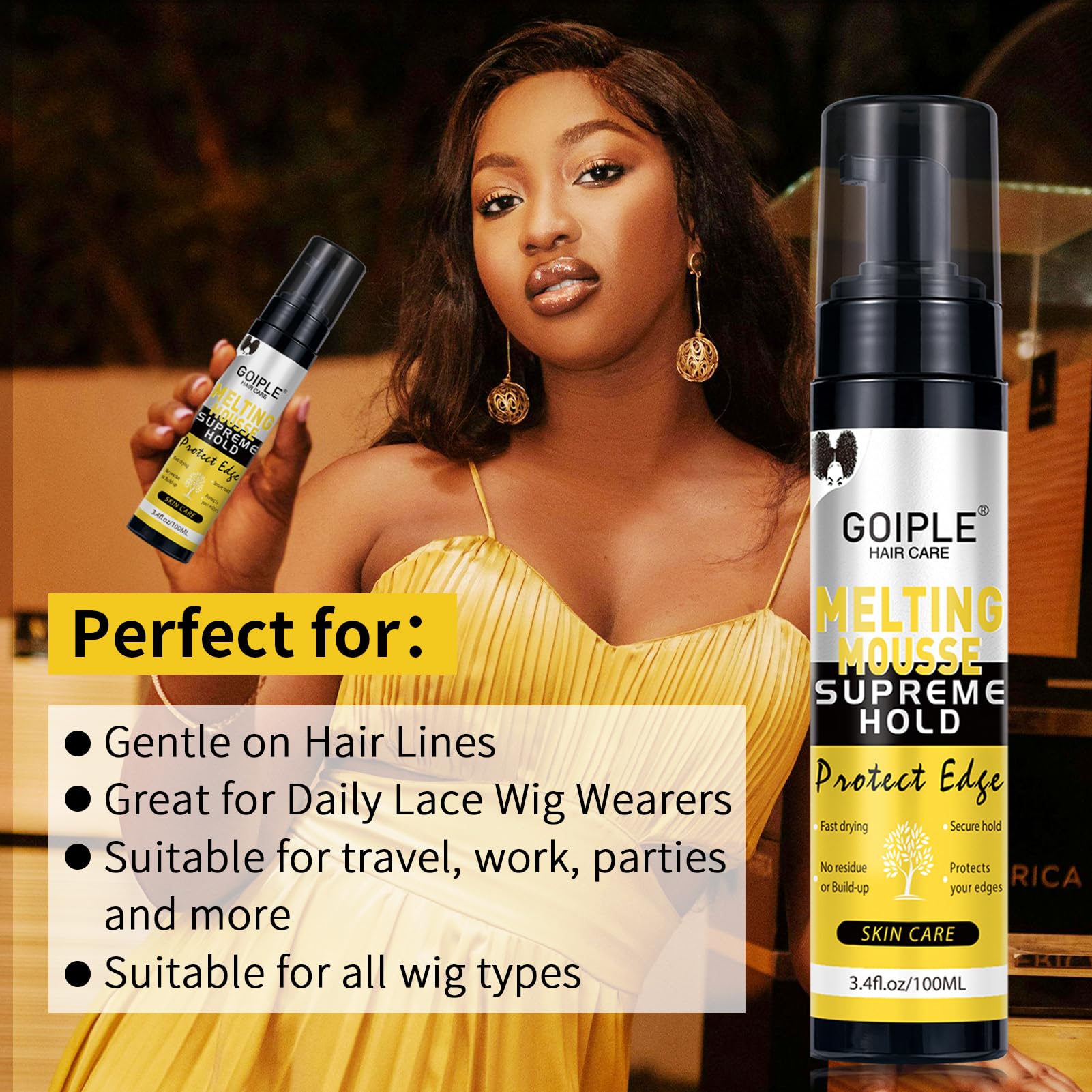 WOZUTUNT edge control used to create a neat, polished hairline.