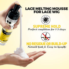 WOZUTUNT fast-drying wig glue mousse for quick installation.