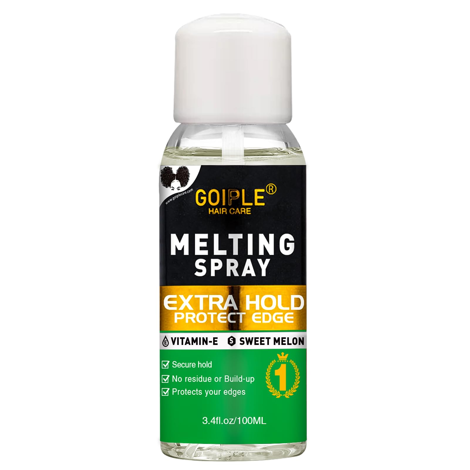 WOZUTUNT lace melt spray bottle demonstrates glueless lace melt for seamless wig blend.