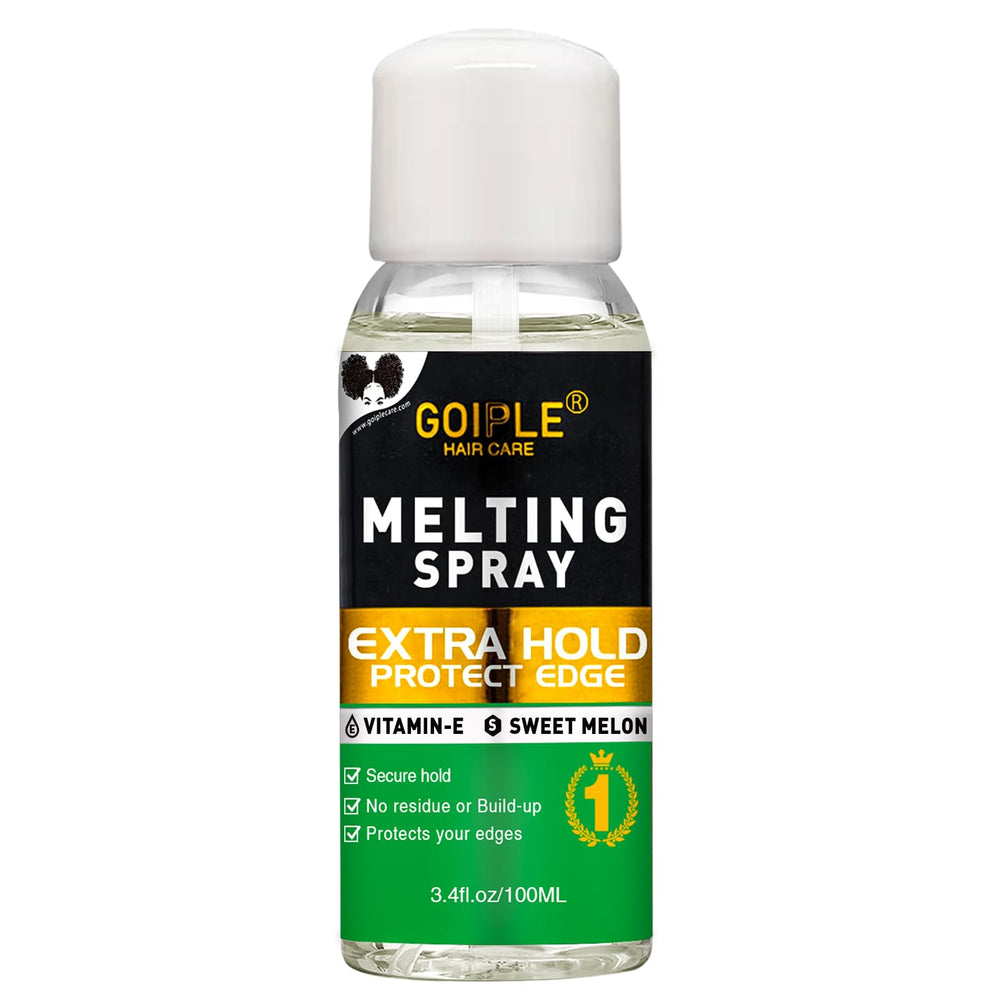 WOZUTUNT lace melt spray bottle demonstrates glueless lace melt for seamless wig blend.