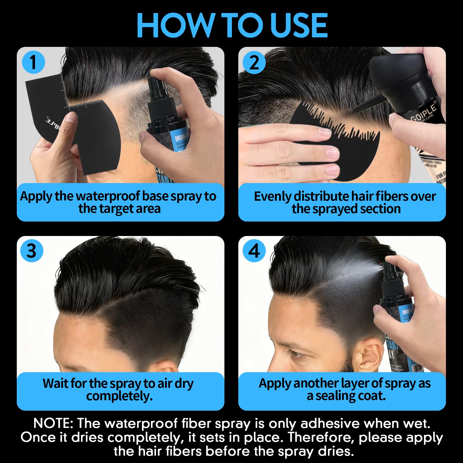 WOZUTUNT Quick-drying formula reduces residue after styling.