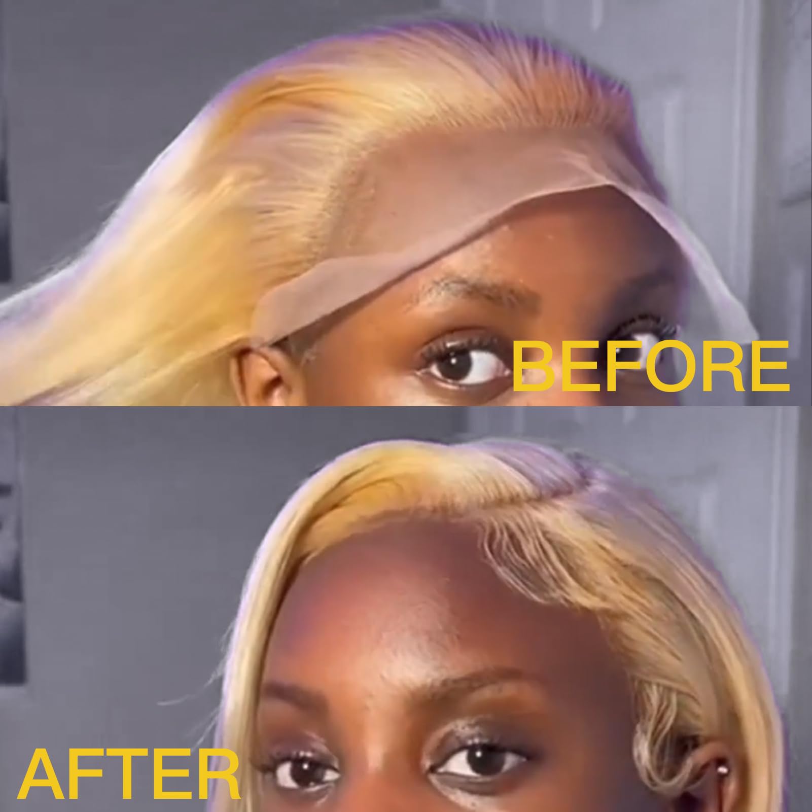 WOZUTUNT elastic bands secured around a wig cap for a snug fit.