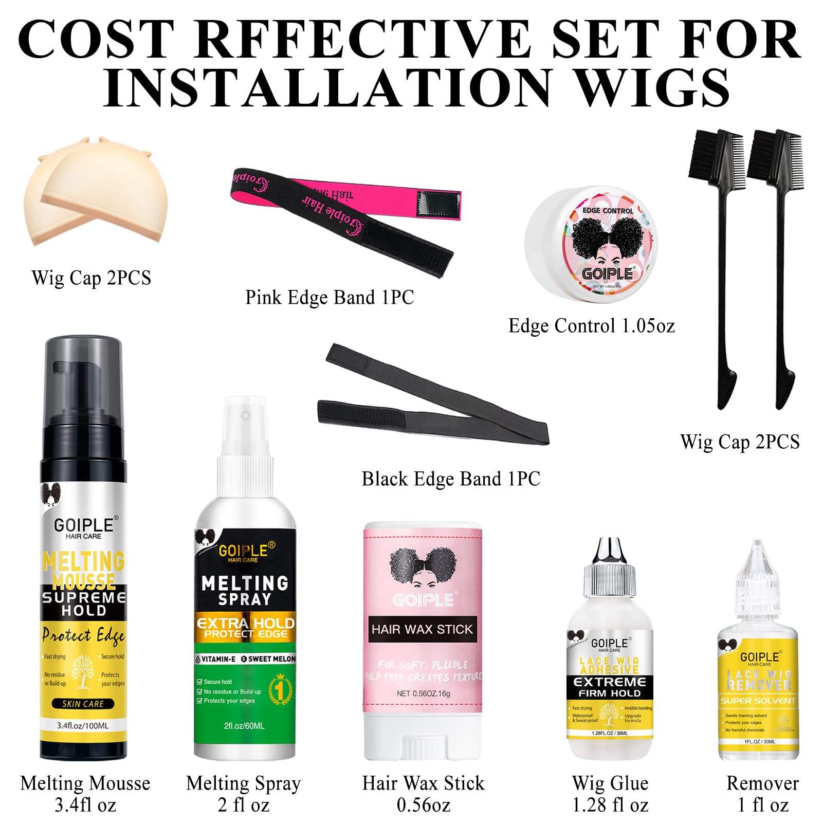 WOZUTUNT wig glue remover used for safe, easy cleanup after wear.