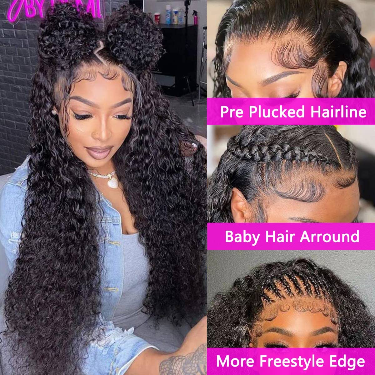 WPPIKK wet and wavy texture close-up highlights soft Brazilian virgin hair