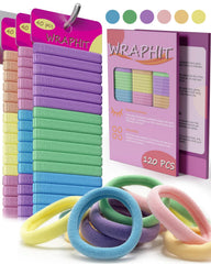 Wraphit 120pc hair ties with soft stretch for gentle, all-day hold