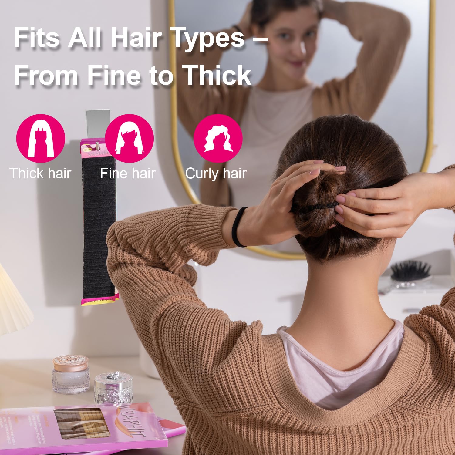 Wraphit secure hold for thick hair during workouts.