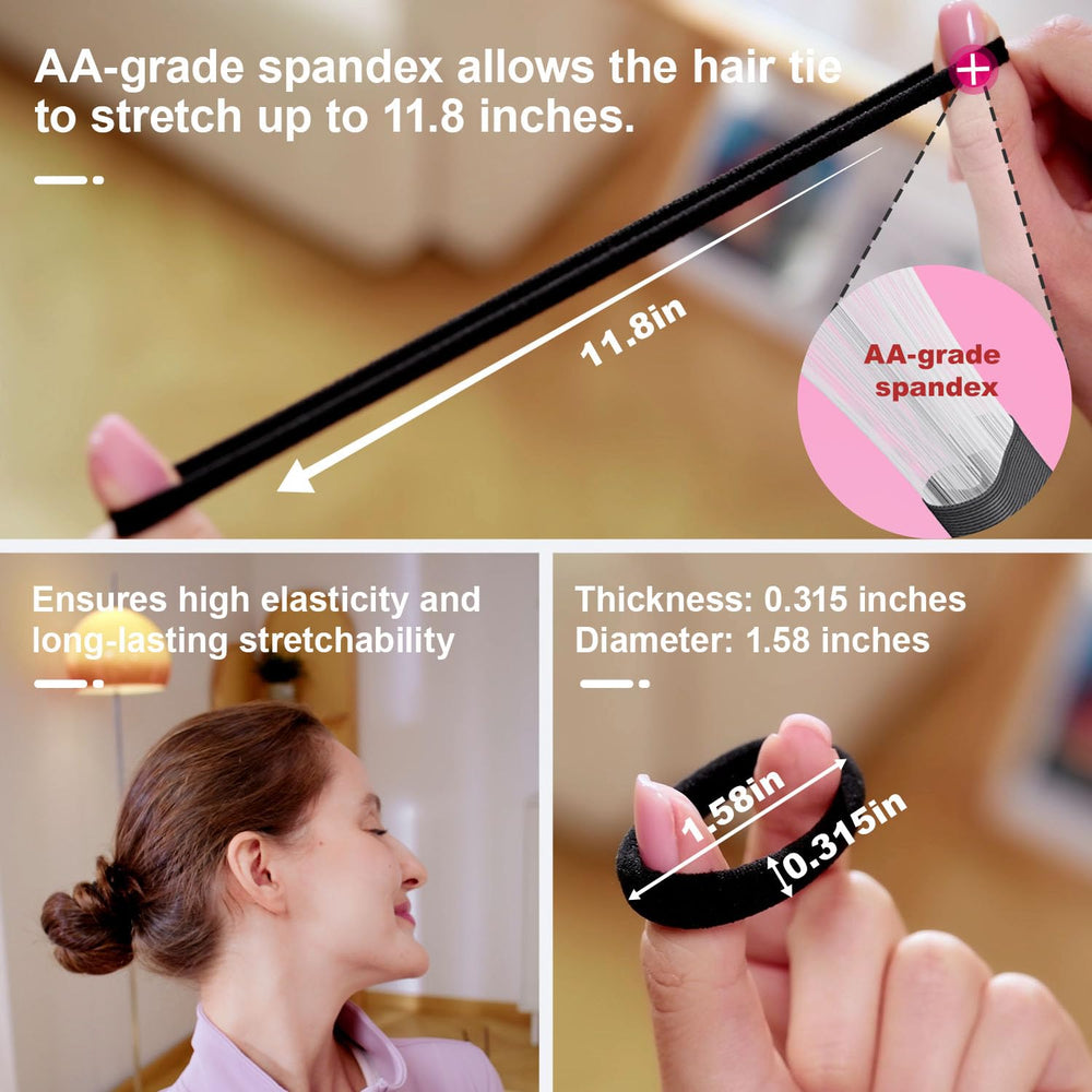 Wraphit snag-free seamless fabric hair ties glide gently.