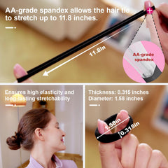 Wraphit snag-free seamless fabric hair ties glide gently.