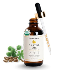 Wrath & Remedy Aceite de Ricino en botella ámbar para hidratación profunda