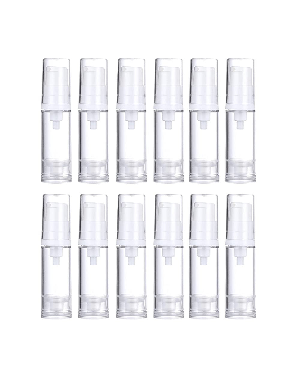 Wresty vacuum lotion bottles 12-pack, organized travel set for on-the-go skincare.