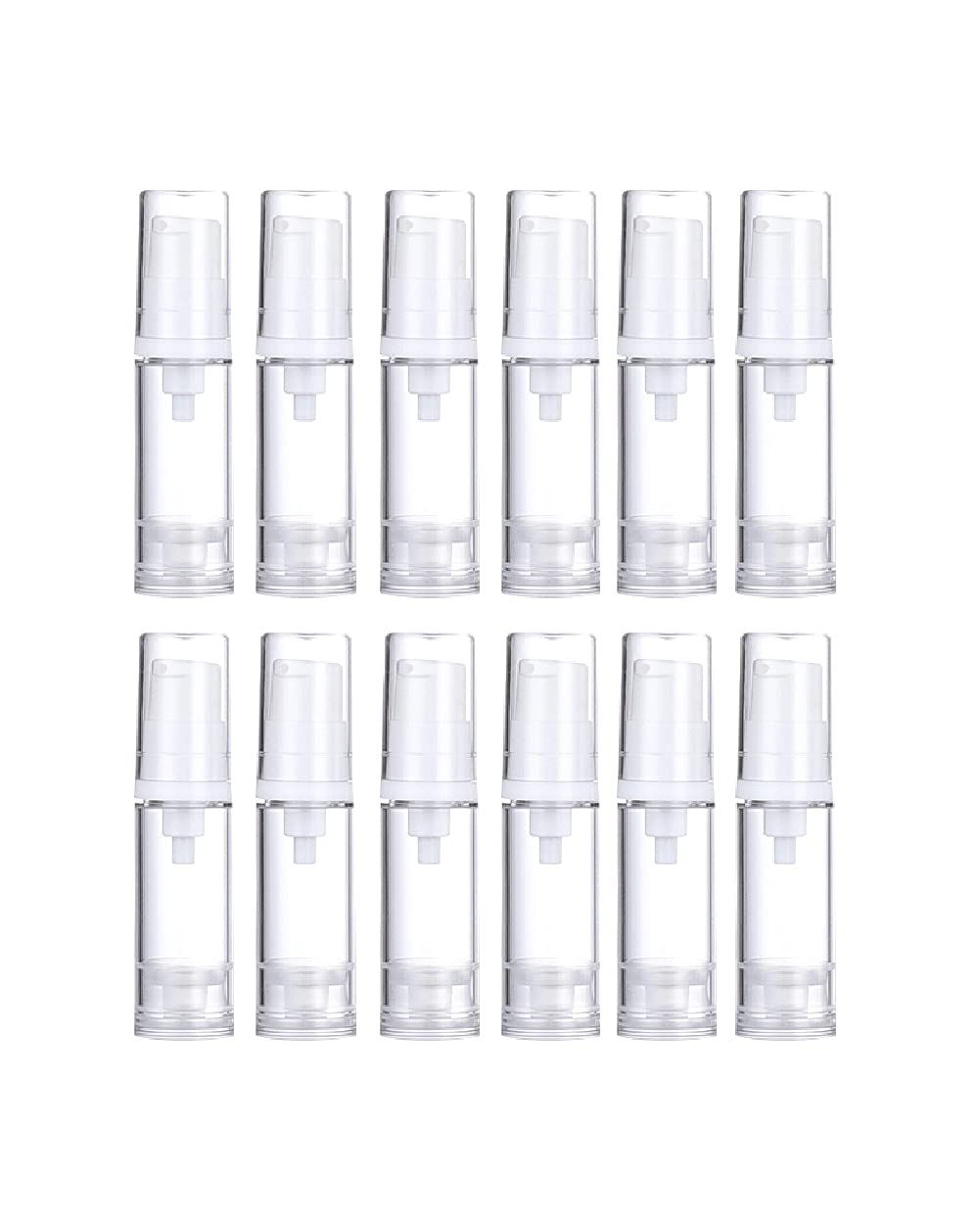 Wresty vacuum lotion bottles 12-pack, organized travel set for on-the-go skincare.