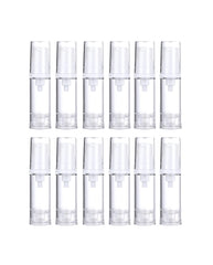 Wresty vacuum lotion bottles 12-pack, organized travel set for on-the-go skincare.