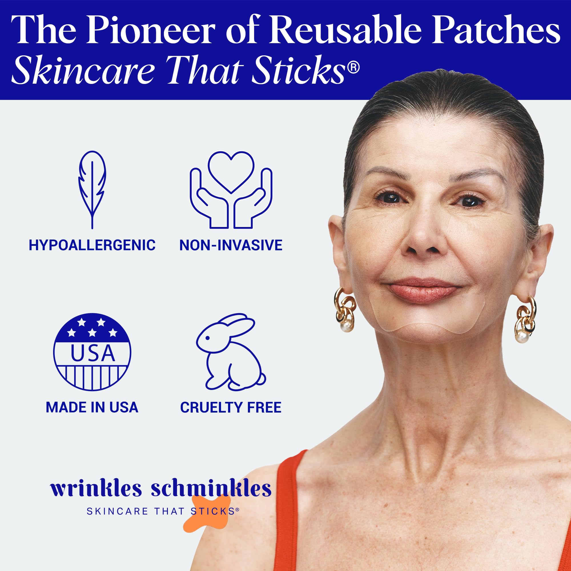 Wrinkles Schminkles patch closeup showing reusable silicone surface
