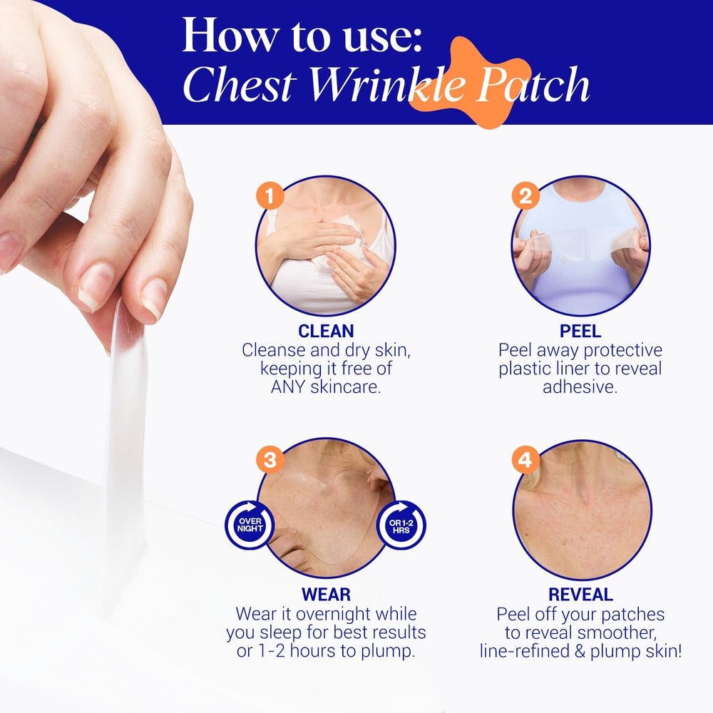 Care instructions for Wrinkles Schminkles chest wrinkle patch