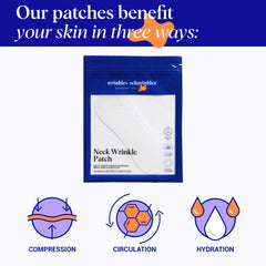 Wrinkles Schminkles silicone patch sits on neck for gentle hydration.
