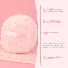 Storage-ready WSYUB puff with container keeps powder organized