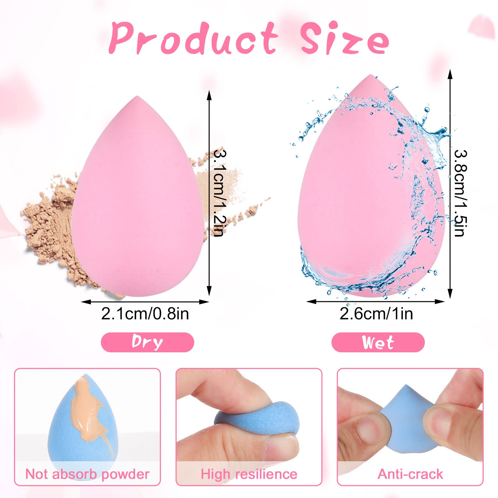 WSICSE mini sponge with cut surface for precise foundation edge work