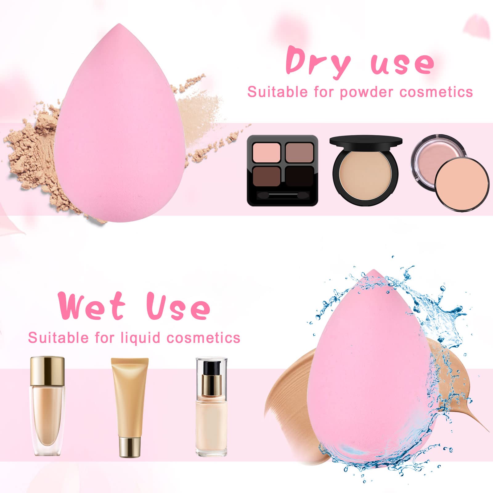 WSICSE dry-use sponge for powder and eye shadow applications