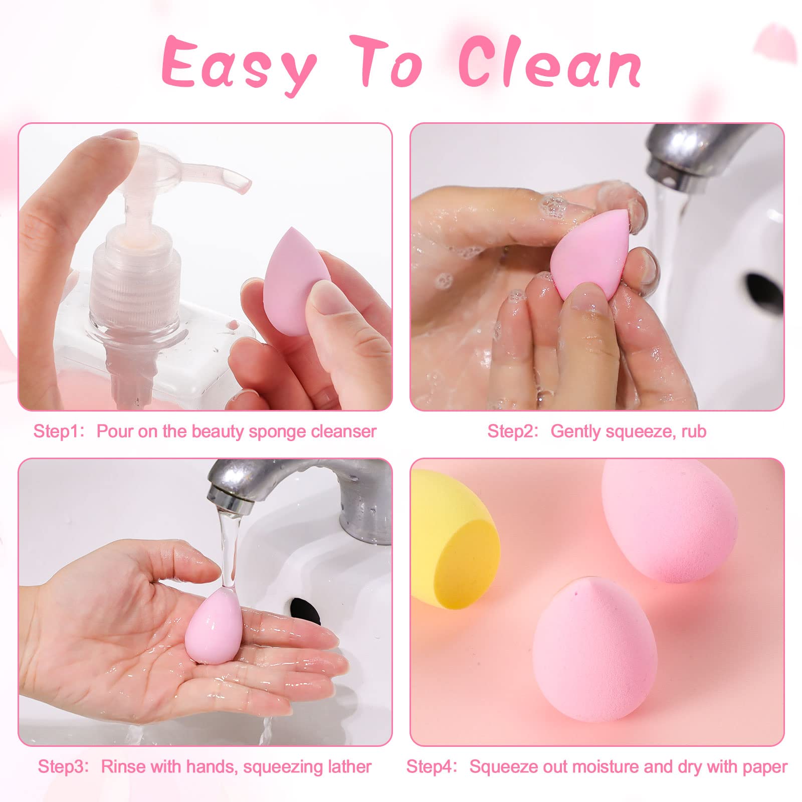 WSICSE non-latex soft makeup sponge for comfortable, odor-free use