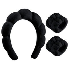 WSICSE spa headband with secure fit keeps hair dry during cleansing