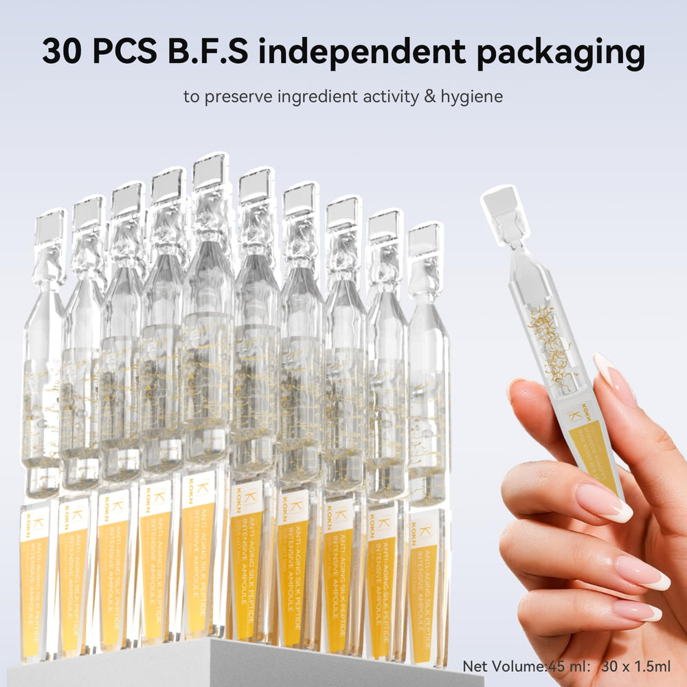WSNDNSWR Silk Peptide Intensive Lifting Ampoule features KOKN Complex for resilient skin.