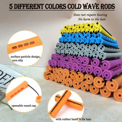 WSTAR purple perm rod highlighting medium-length waves for casual styling.
