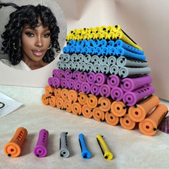 WSTAR 100pcs perm rods set in all colors for versatile DIY curls.