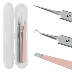 WSYUB blackhead remover tweezers with curved tip for hard-to-reach spots