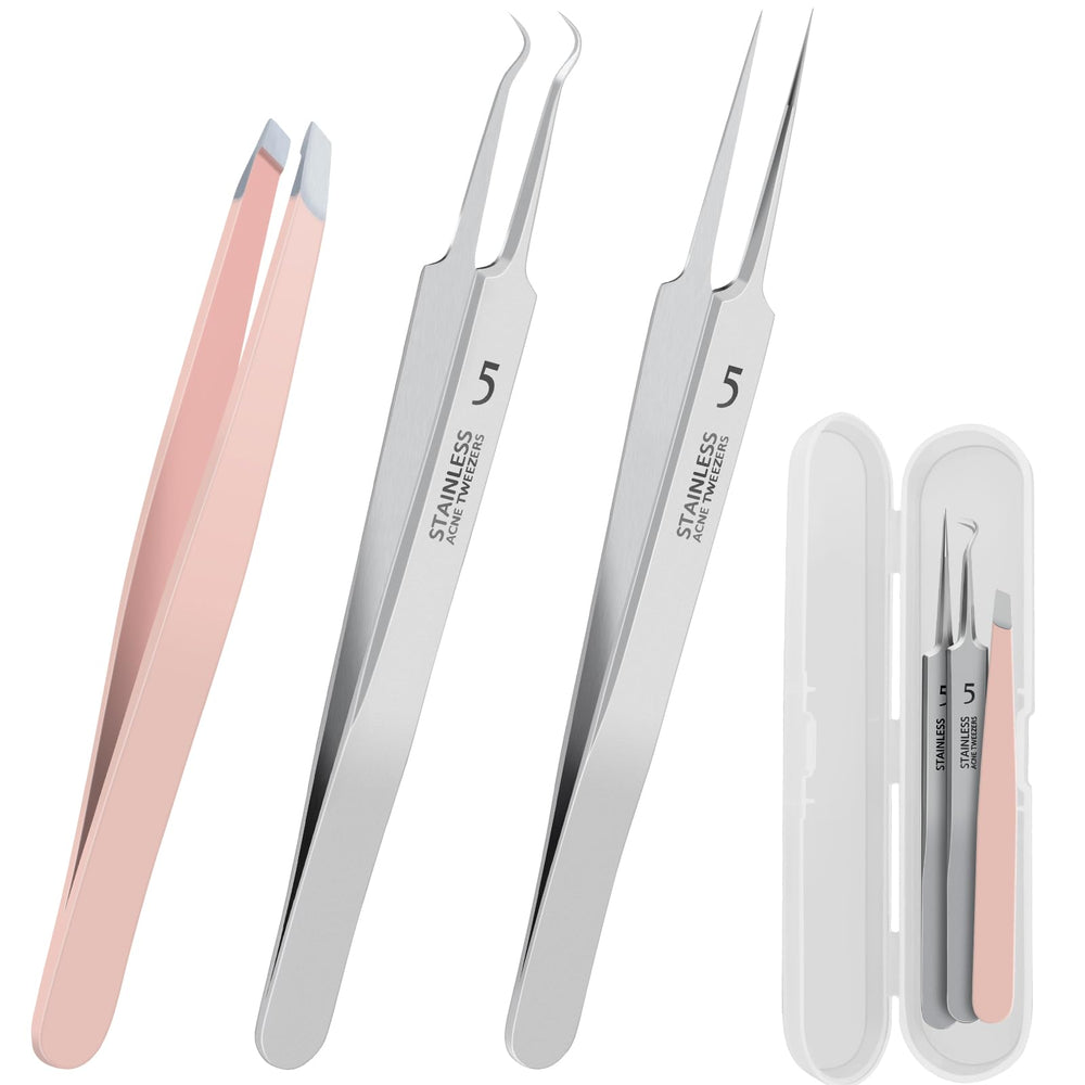 WSYUB blackhead remover tweezers with straight tip for precise blemish extraction