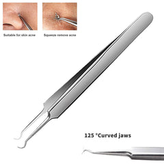 WSYUB curved blackhead tweezers for stubborn blemishes near the nose.