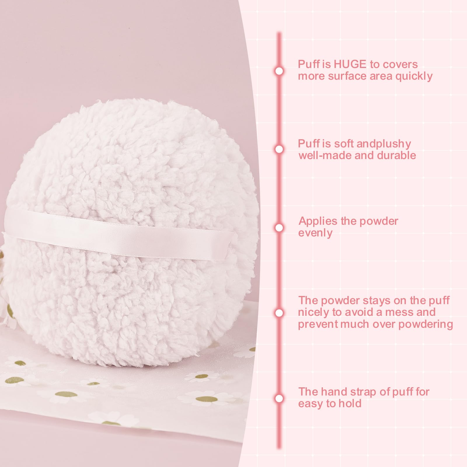 WSYUB extra-large puff holds powder for precise application