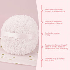 WSYUB extra-large puff holds powder for precise application