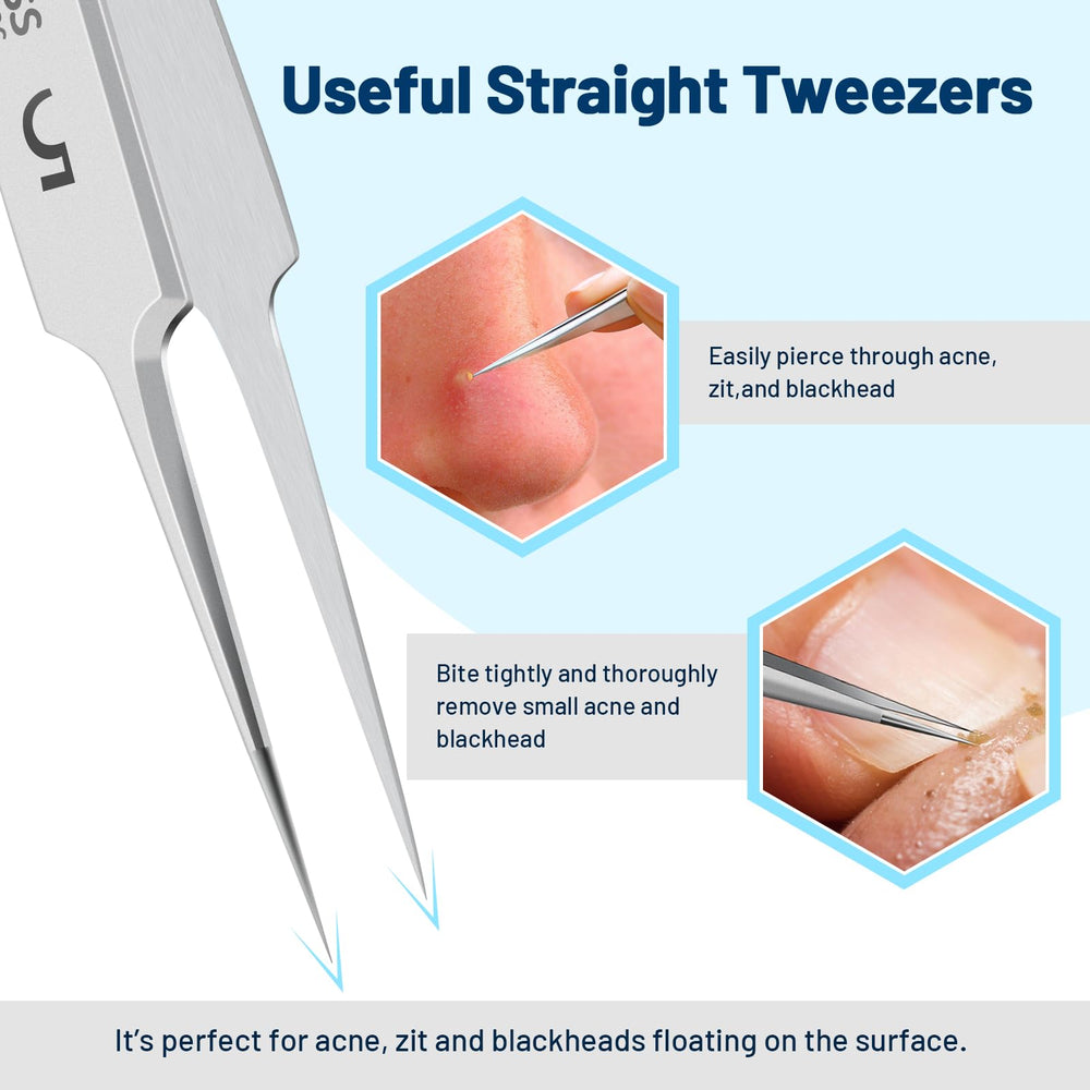 WSYUB premium stainless steel tweezers resist deformation and last longer