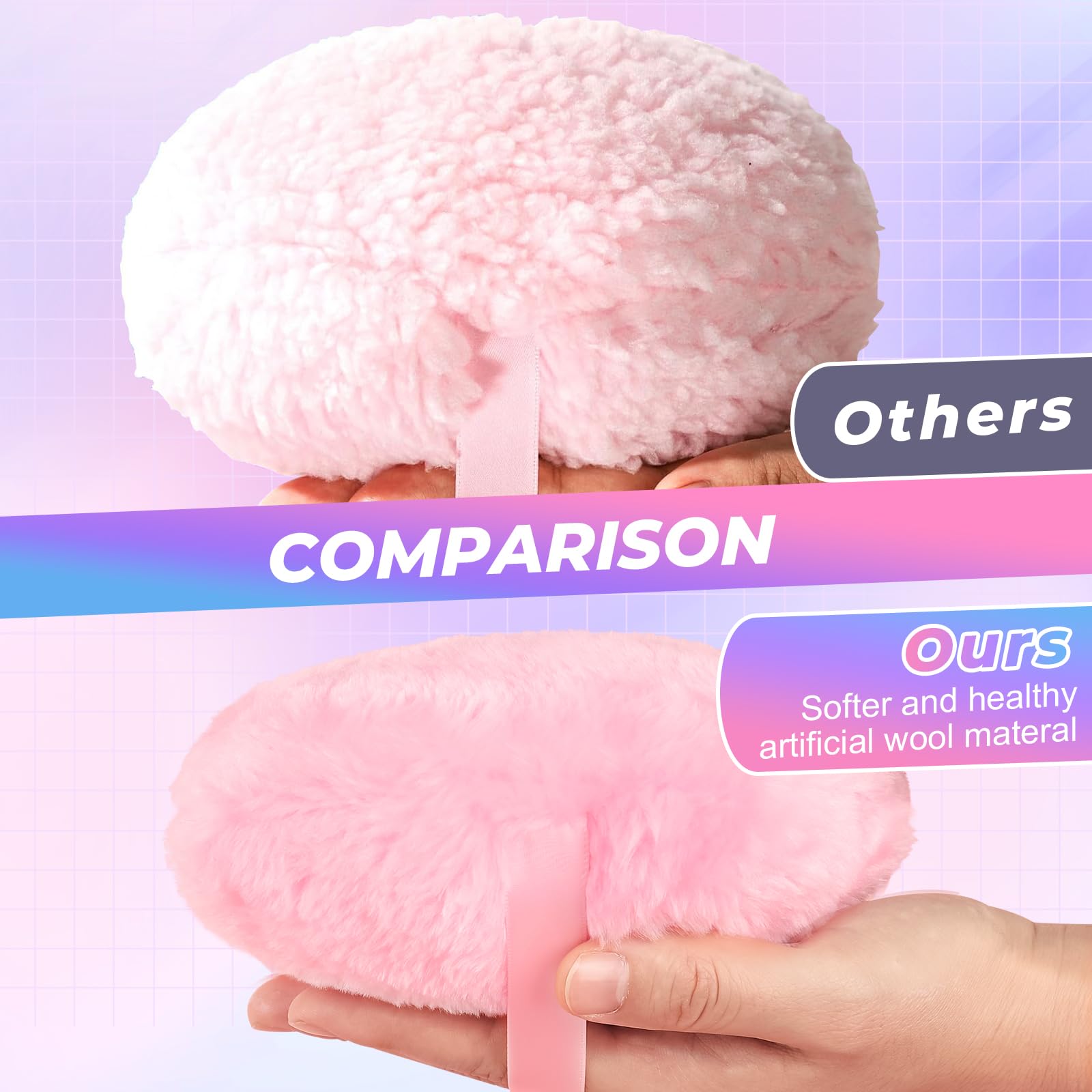 WSYUB Soft Fluffy Powder Puff offers gentle skin-friendly use