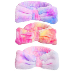 WSYUB Spa Headband in purple dye bow for skincare routines.