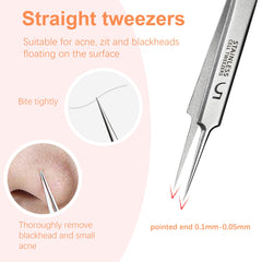 WSYUB straight ingrown hair tweezers for surface acne and ingrown hairs