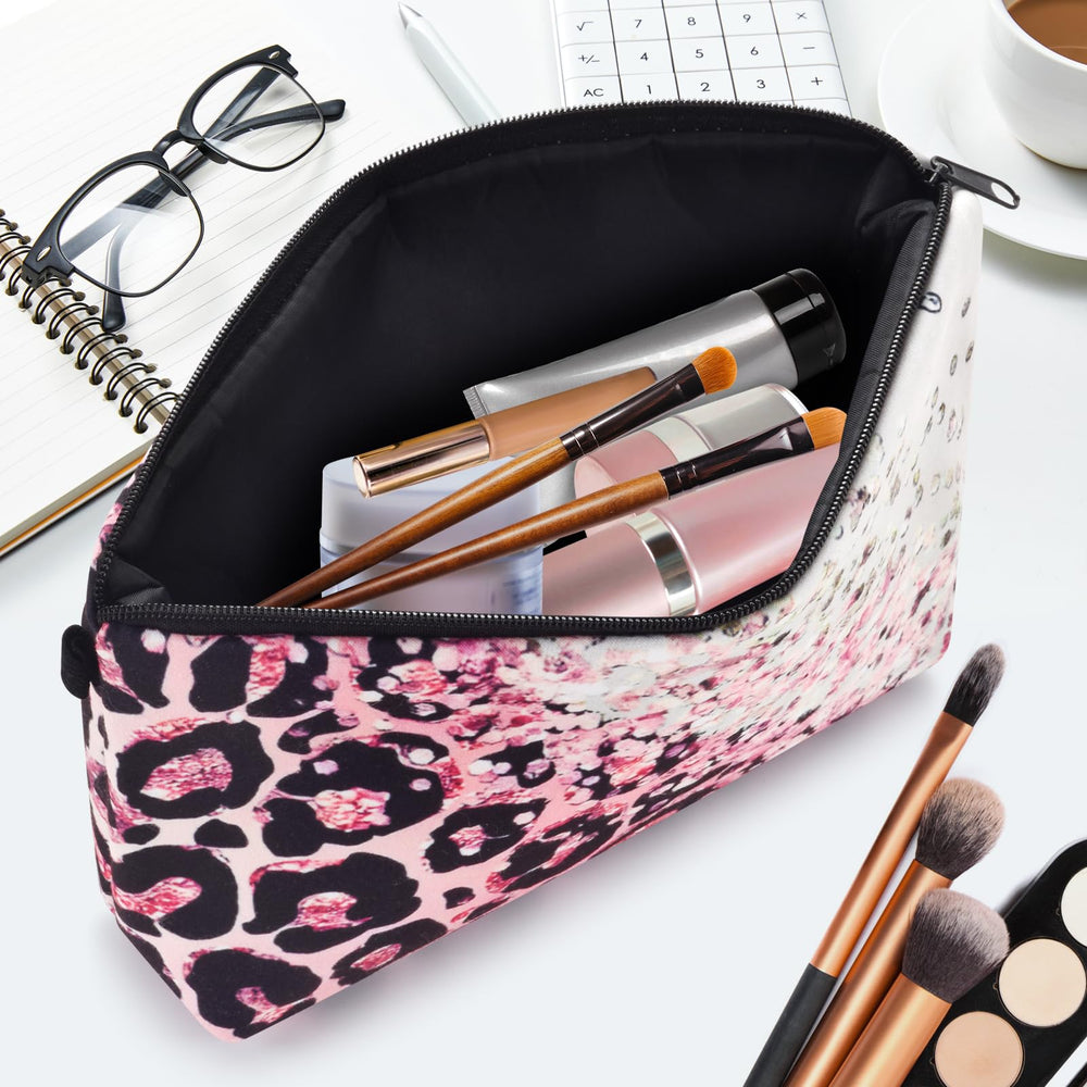 Wteehn cosmetic pouch with zipper closure secures essential items.