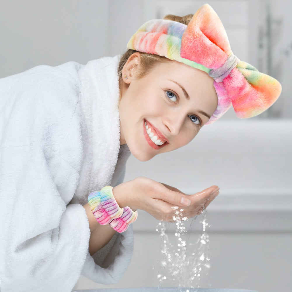 Wteehn face-washing wristbands absorbent to keep sleeves dry