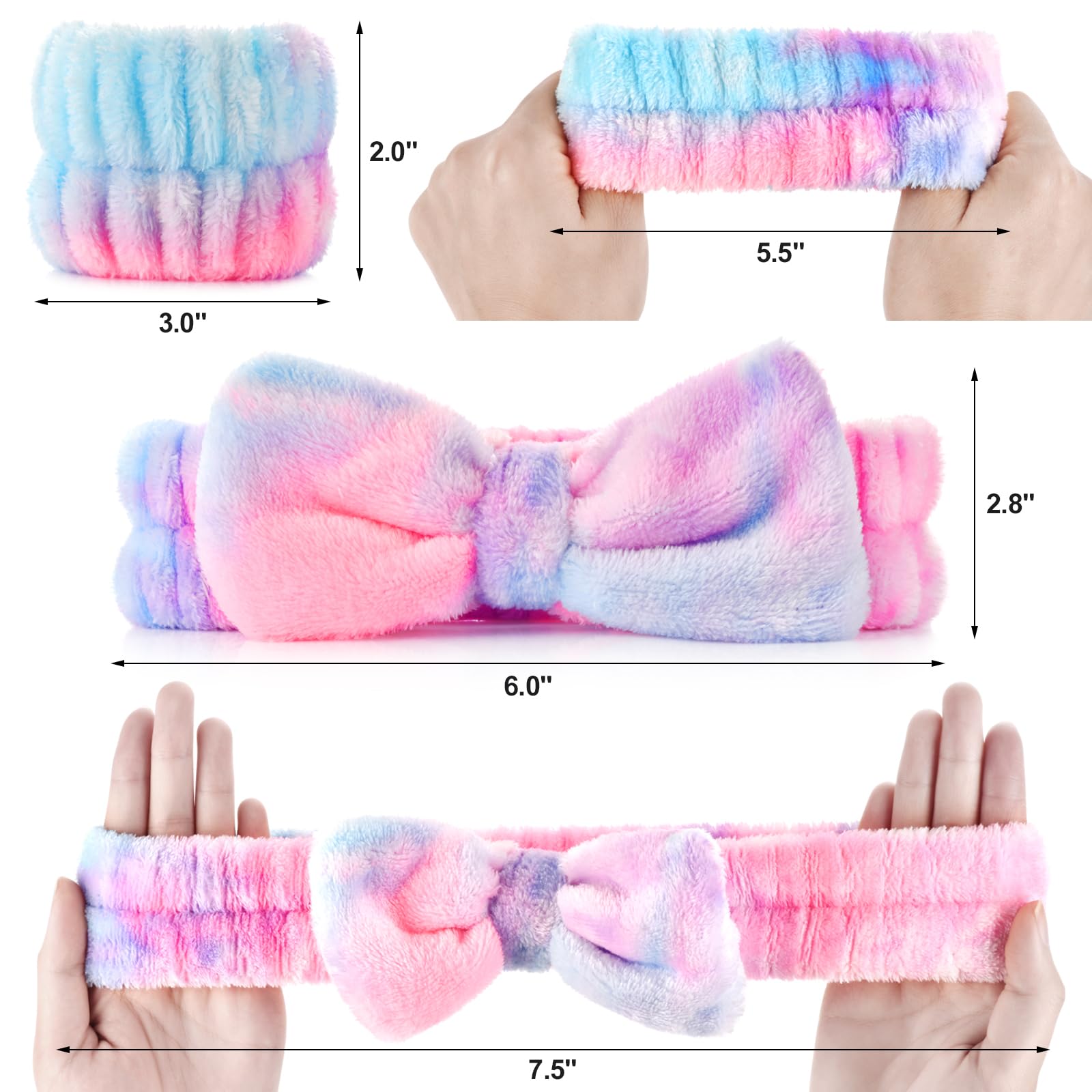 Wteehn microfiber coral fleece headband is soft, lint-free and comfortable